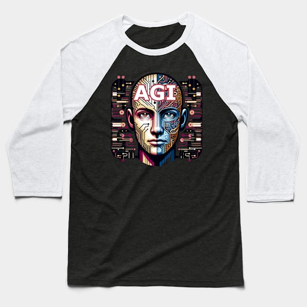 Artificial General Intelligence Baseball T-Shirt by MtWoodson